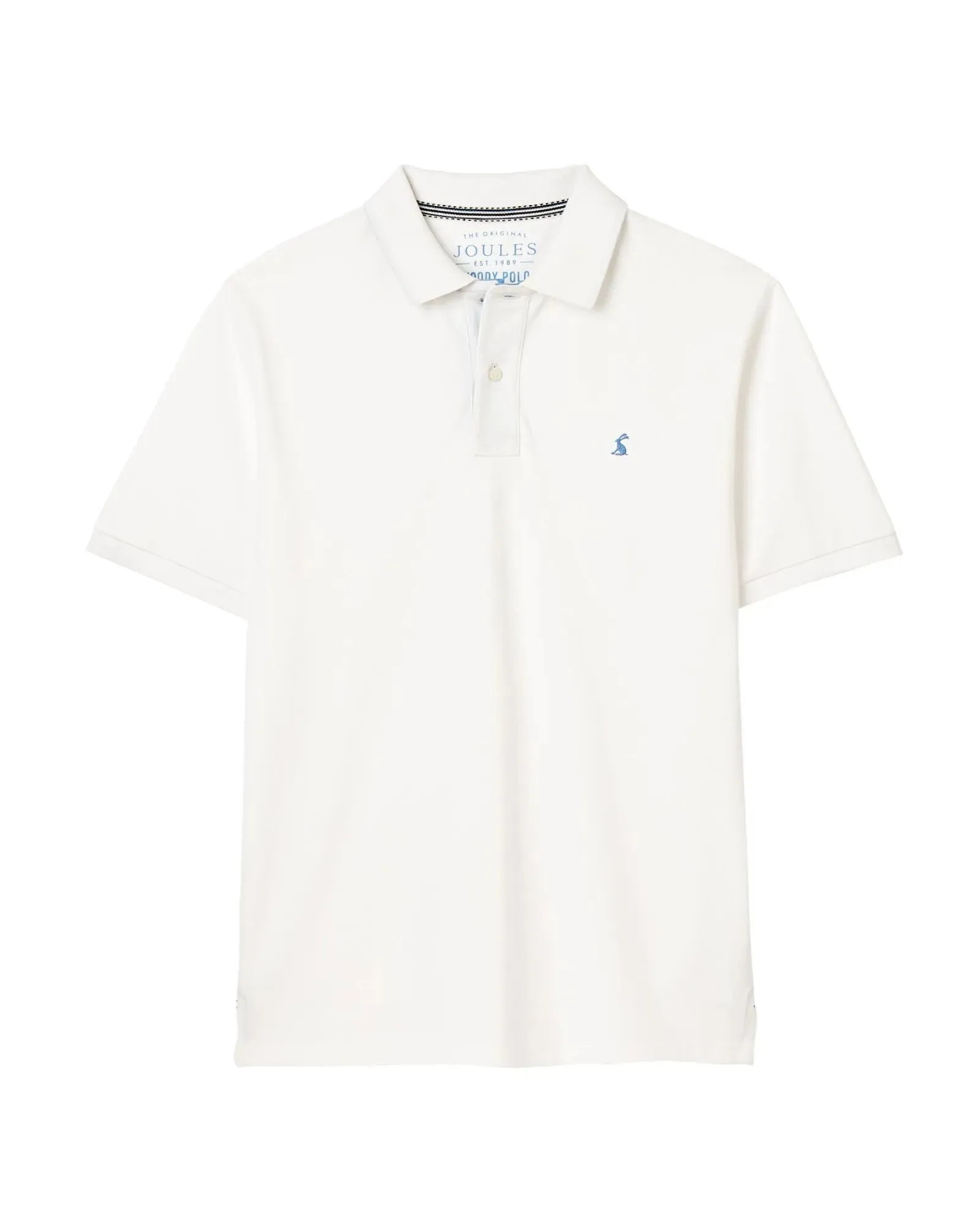 Woody White Regular Fit Cotton Pique Polo Shirt
