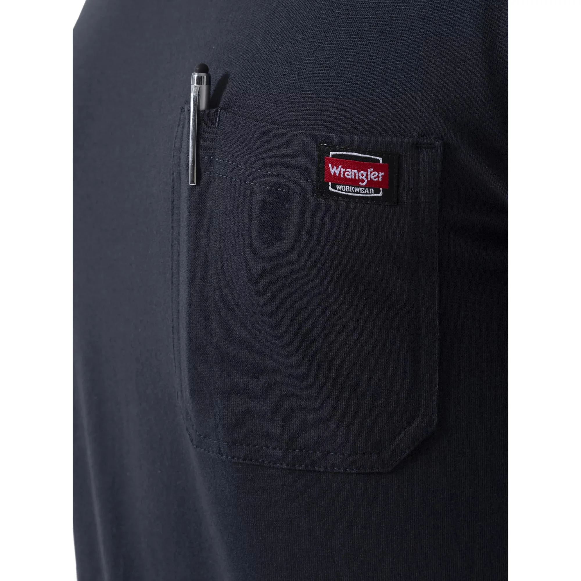 Wrangler - Workwear Men's Long Sleeve Pen Pocket Crew