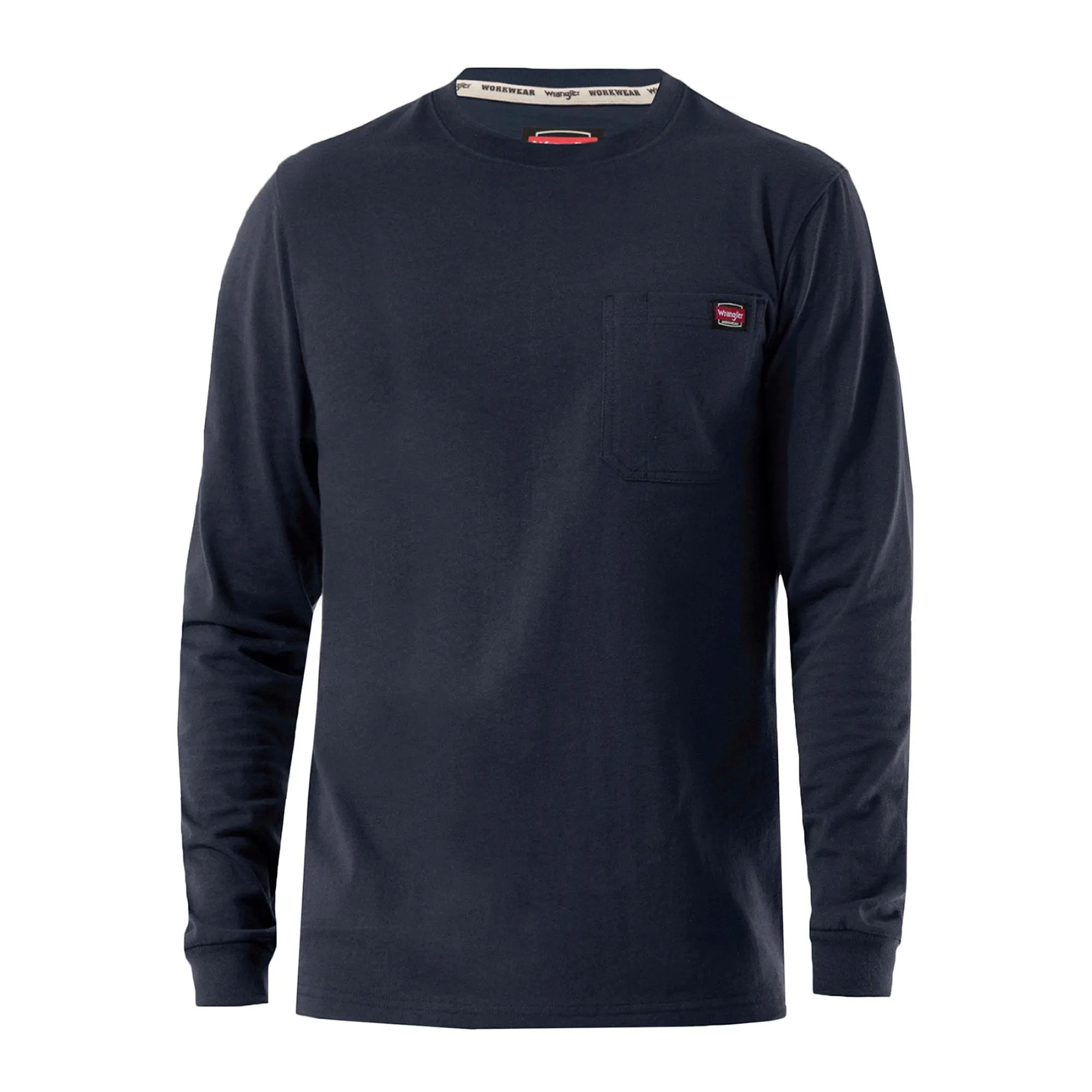 Wrangler - Workwear Men's Long Sleeve Pen Pocket Crew